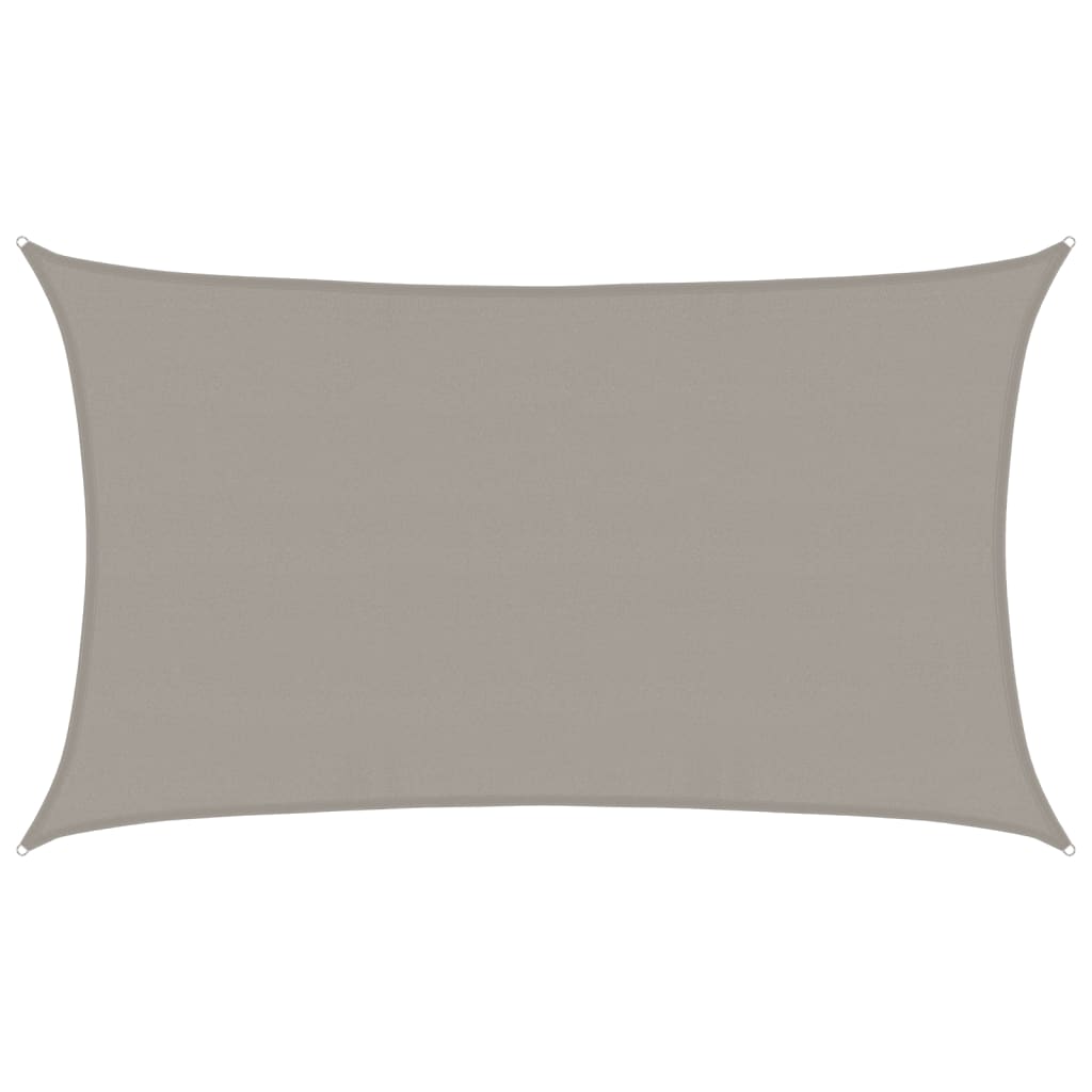 Vidaxl Zonnezeil 160 g m² rettangolare 5x8 m HDPE grigio chiaro