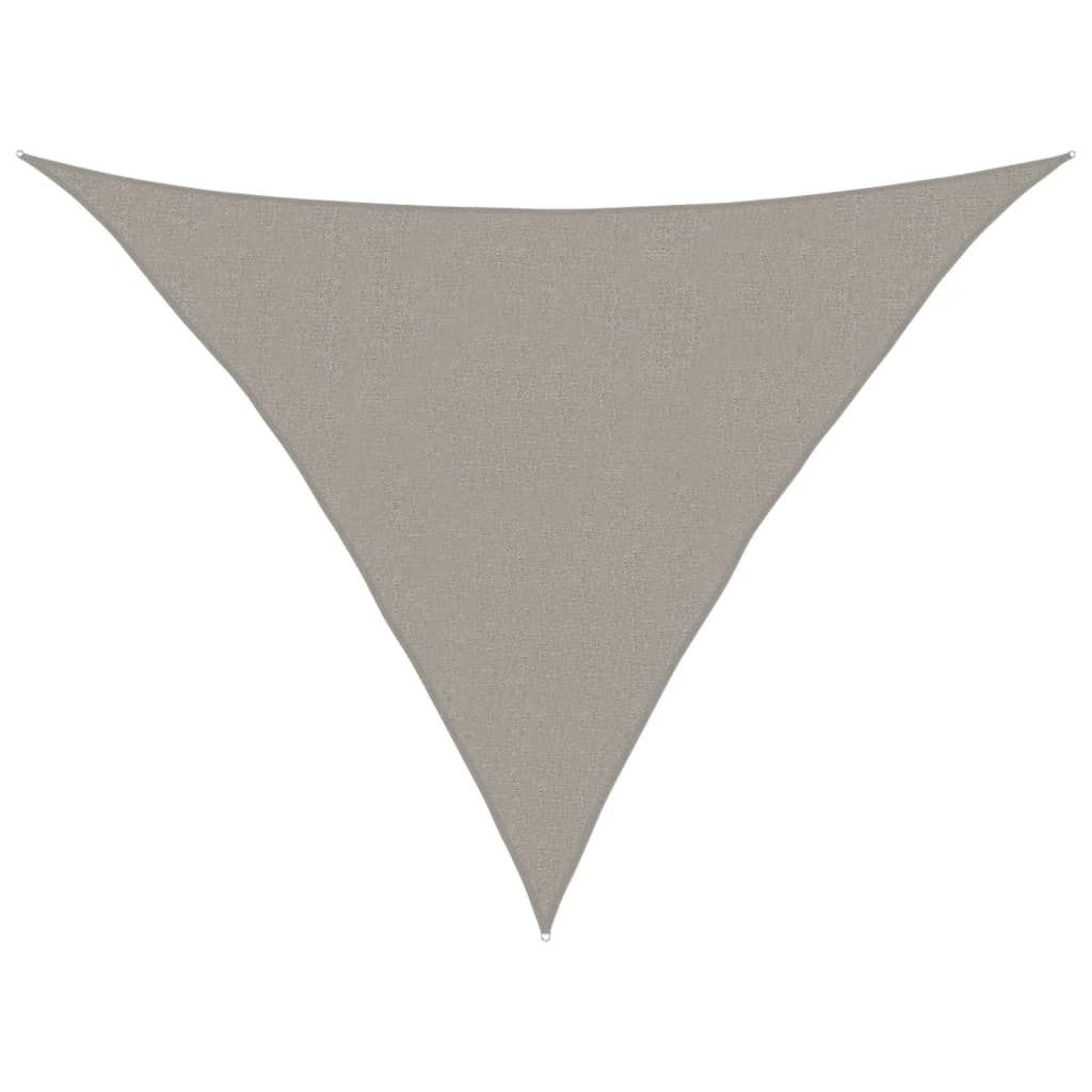 Vidaxx sun sail 160 g m² triangular 2.5x2.5x3.5 m HDPE light gray