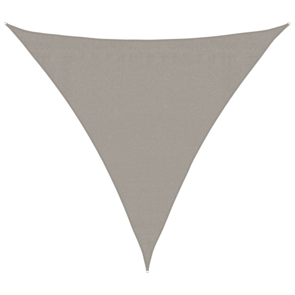 Tenda da sole Vidaxx 160 g m² triangolare 3x3x3 m HDPE grigio chiaro