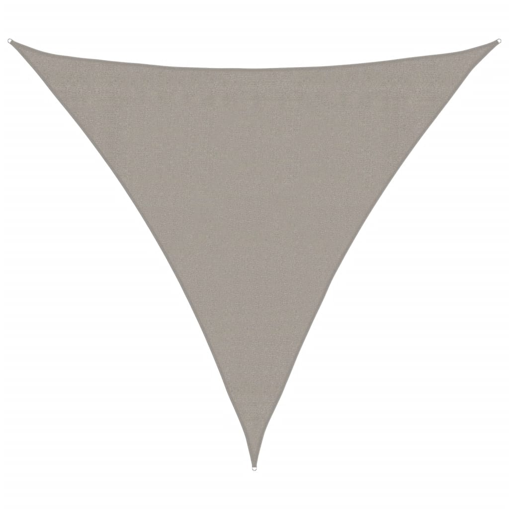 Vidaxx vela solar 160 g m² triangular 3,6x3,6x3,6 m HDPE gris claro
