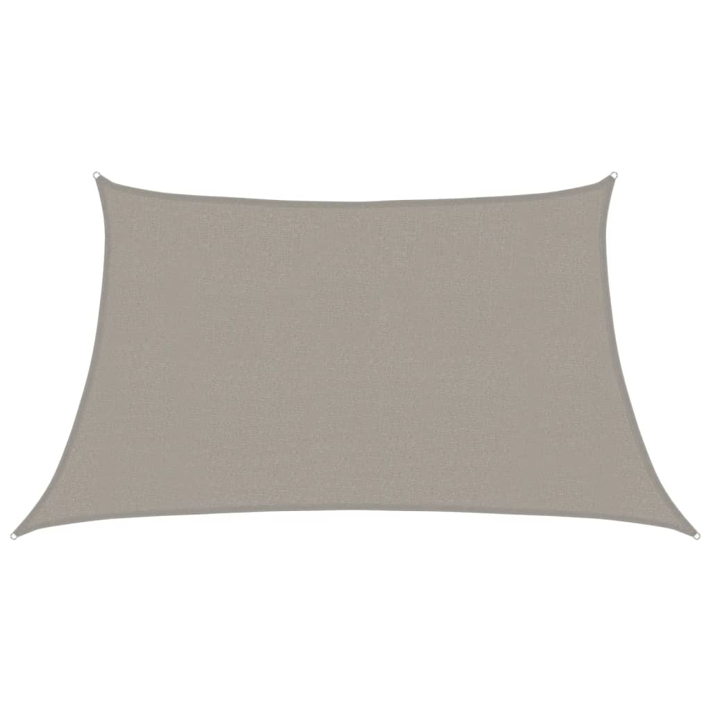 Vidaxl vela solar 160 g m² trapecio 3 4x2 m hdpe gris claro
