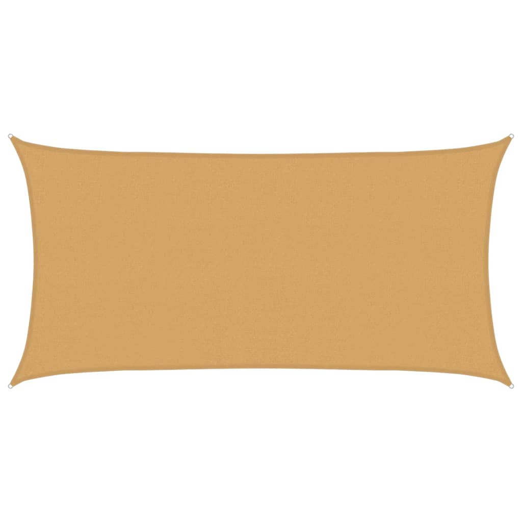 Vidaxl Zonnezeil Rectangular 160 G m² 2,5x5 M HDPE Sand -colorato