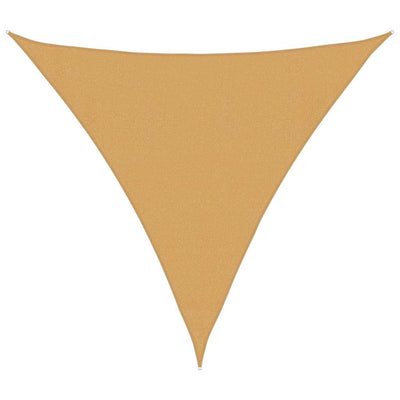 Vidaxl tenda parasole 160 g m² triangolare 3,6x3,6x3,6 m HDPE color sabbia