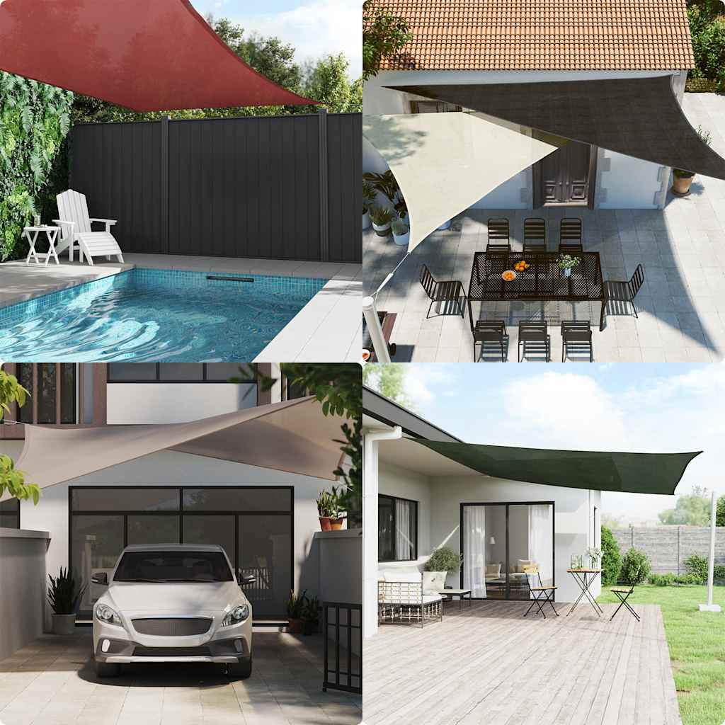 Vidaxx vela solar 160 g m² triangular 5x5x6 m HDPE color arena