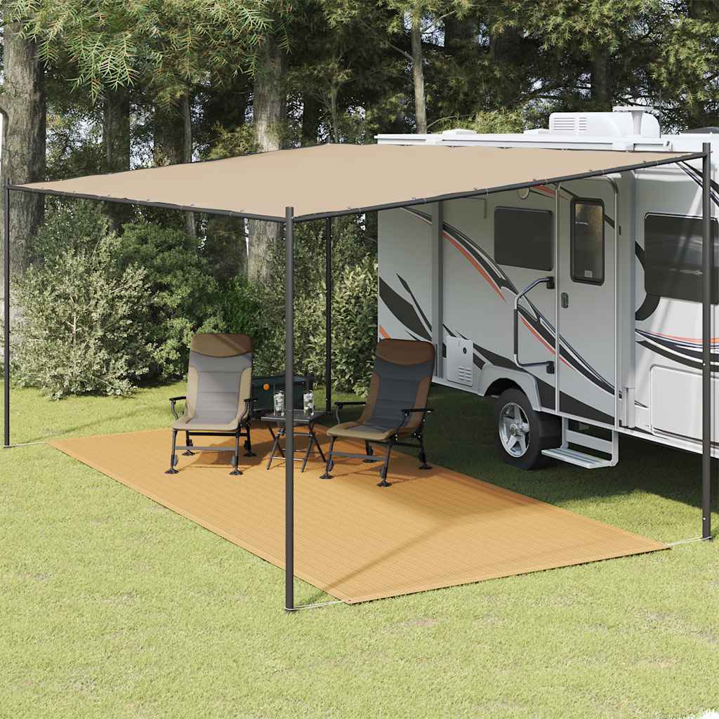 Alfombra de carpa Vidaxl 250x500 cm HDPE Sand -Coled