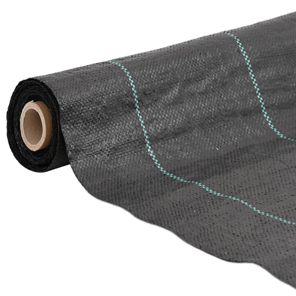 Tela de zanahoria Vidaxl 4x50 m polypropene negro