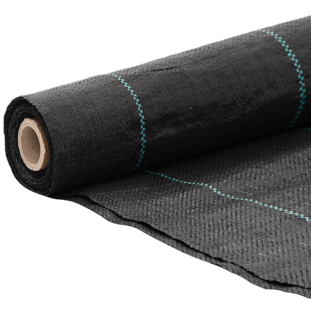 Tela de zanahoria Vidaxl 4x50 m polypropene negro