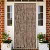 Cortina de mosca Vidaxl 118x220 cm chenille beige y marrón oscuro
