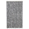 Vidaxl Fly Curtain 118x220 cm Chenille grigio e nero