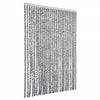 Cortina de mosca Vidaxl 118x220 cm Chenille Grey and Black and White