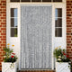 Vidaxl Fly Curtain 118x220 cm Chenille grigio e bianco e nero