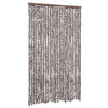 Cortina de mosca Vidaxl 118x220 cm chenille marrón y blanco