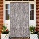Cortina de mosca Vidaxl 118x220 cm chenille marrón y blanco