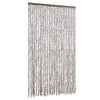 Vidaxl Fly Curtain 118x220 cm Chenille Taupe e White
