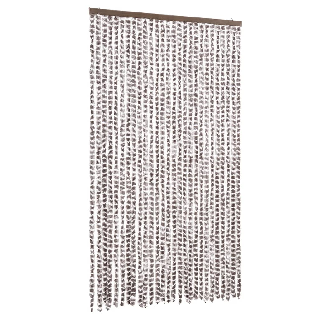 Vidaxl Fly Curtain 118x220 cm Chenille Taupe e White