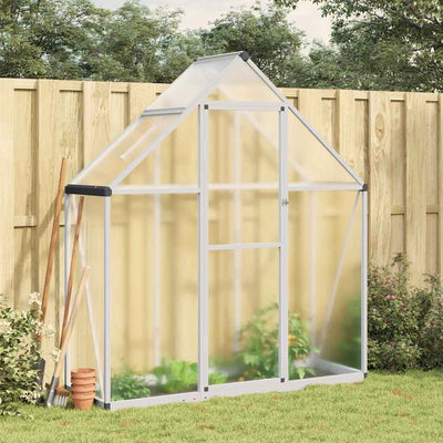 Vidaxl Tuinkas con telaio di base 169x58x195 cm colorato in argento in alluminio