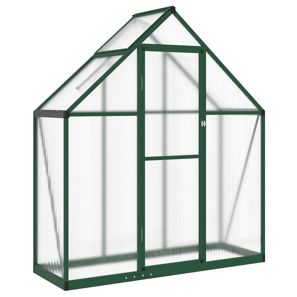 Vidaxl tuinkas con telaio di base 169x58x195 cm verde in alluminio