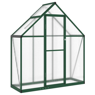 Vidaxl tuinkas con telaio di base 169x58x195 cm verde in alluminio