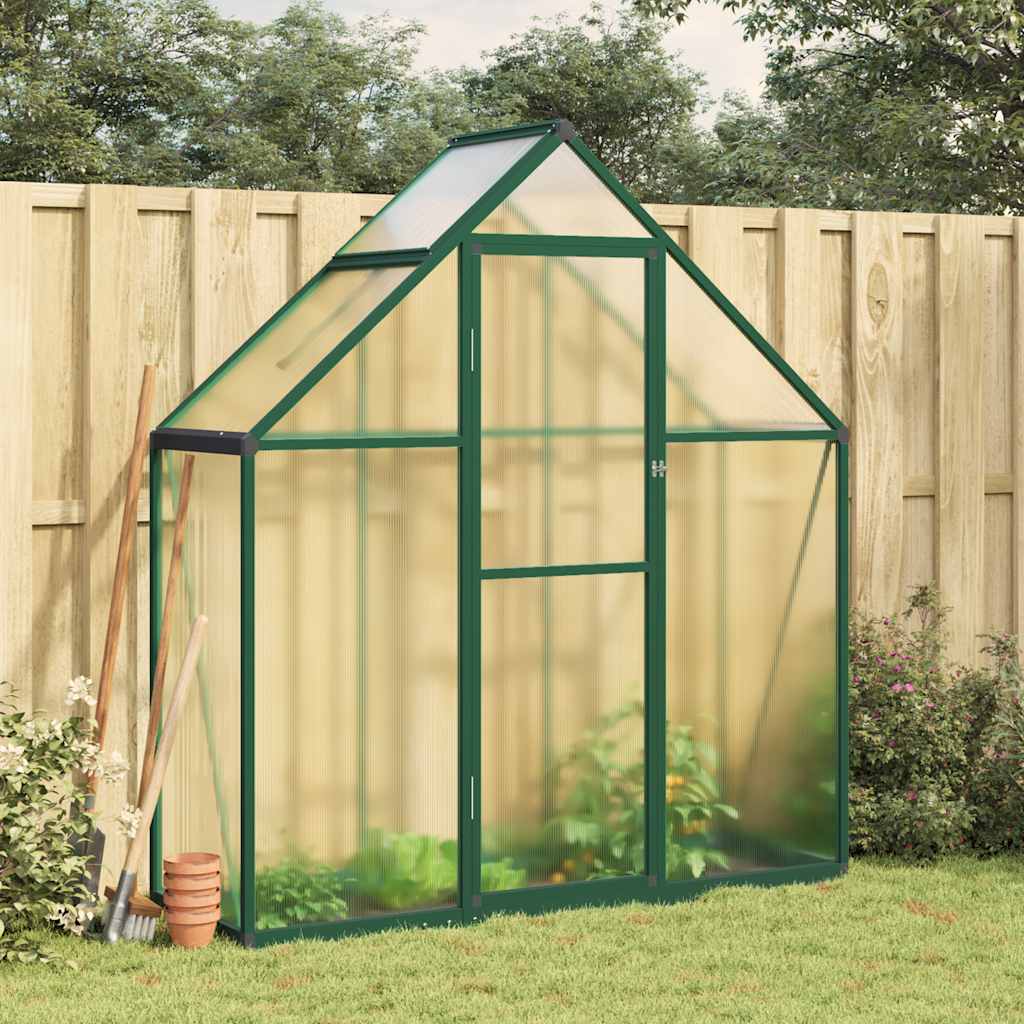 Vidaxl tuinkas con telaio di base 169x58x195 cm verde in alluminio
