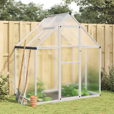 Vidaxl tuinkas con telaio di base 169x114x195 cm colorato in argento in alluminio