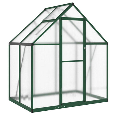 Vidaxl tuinkas con telaio di base 169x114x195 cm verde in alluminio