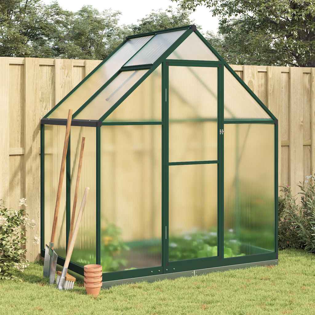Vidaxl tuinkas con telaio di base 169x114x202 cm in alluminio verde