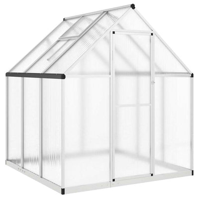 Vidaxl tuinkas con telaio di base 169x169x195 cm colorato in argento in alluminio