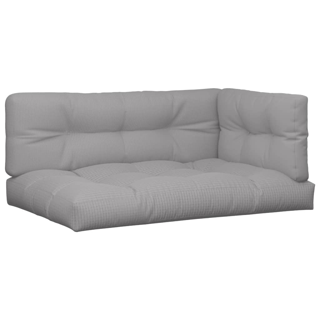 Cuscini per pallet VidaXL 3 pezzi in tessuto grigio