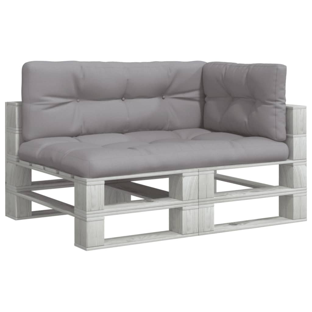 Cuscini per pallet VidaXL 3 pezzi in tessuto grigio