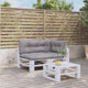 VidaXL pallet cushions 3 pcs fabric gray