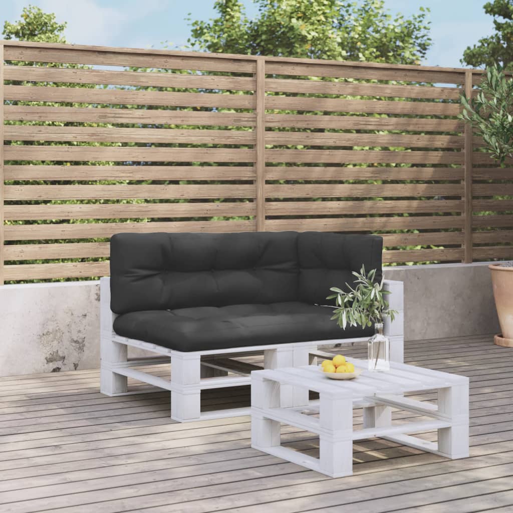 Vidaxl palletkussens 3 st stof zwart