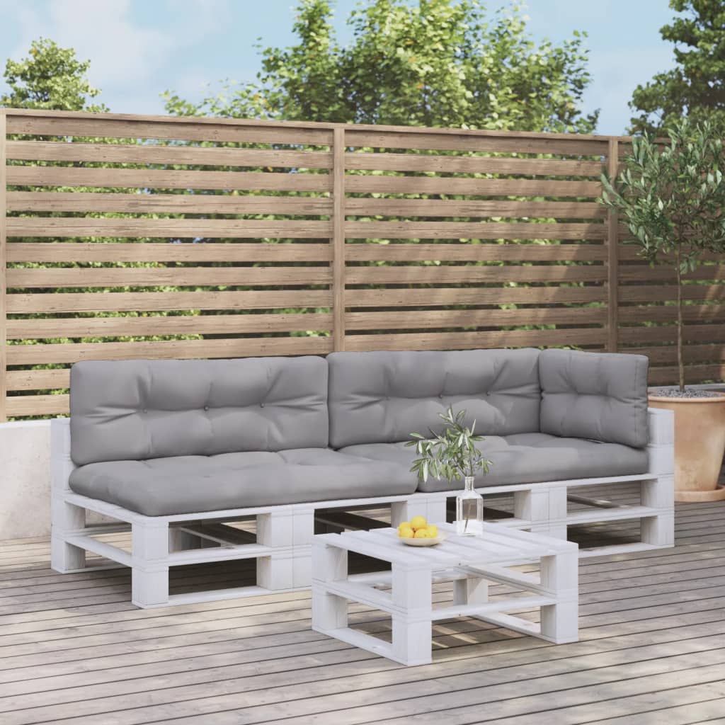 Cuscini per pallet VidaXL 5 pezzi in tessuto grigio