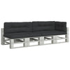 Vidaxl palletkussens 5 st stof zwart