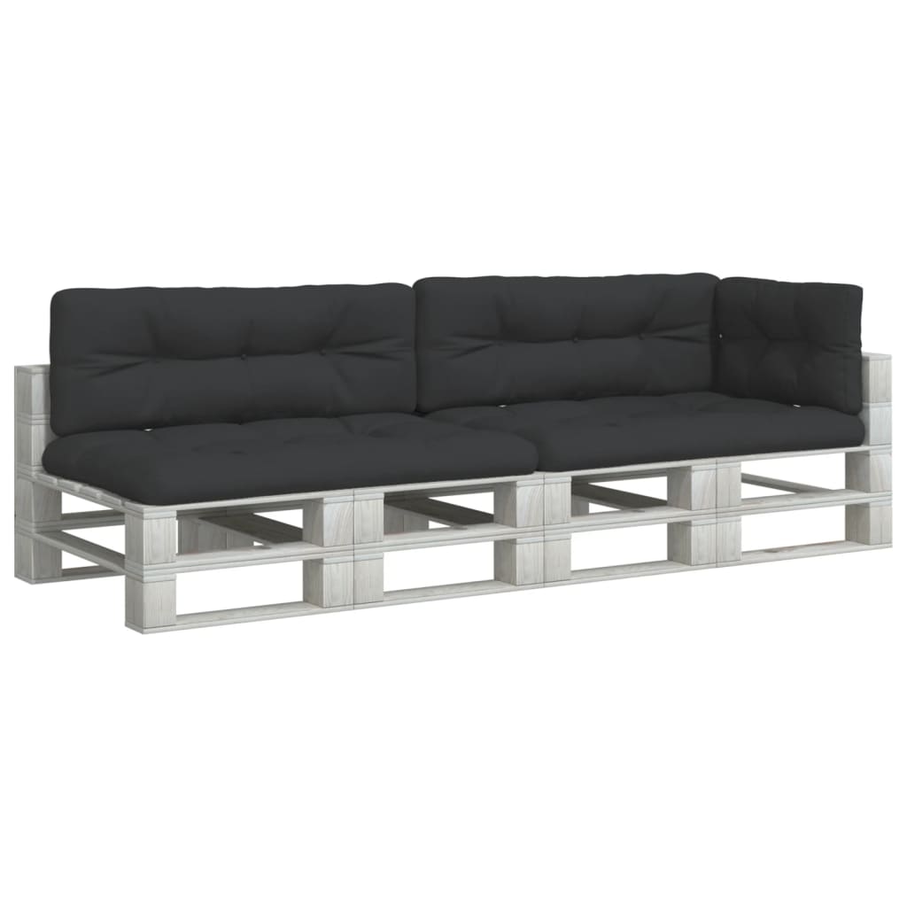 Vidaxl palletkussens 5 st stof zwart