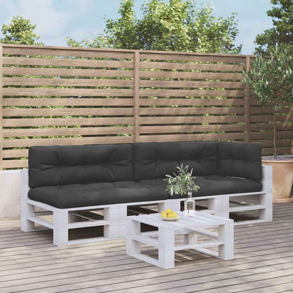 VidaXL pallet cushions 5 pcs fabric black