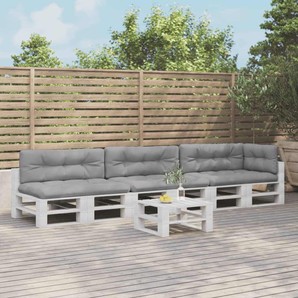 VidaXL pallet cushions 7 pcs fabric gray