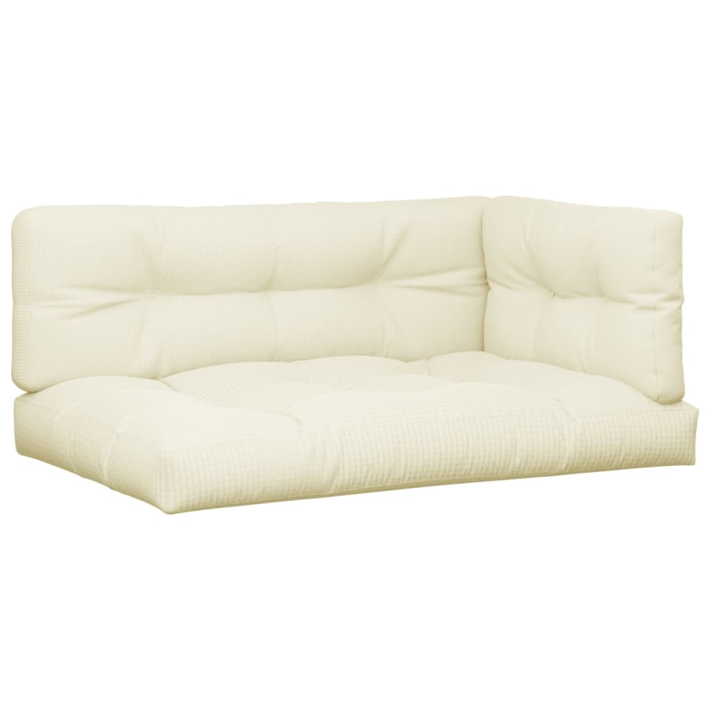 Cuscini per pallet VidaXL 7 pezzi in tessuto color crema