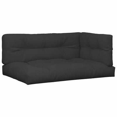 VidaXL pallet cushions 7 pcs fabric black