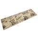 Vidaxl Mat de cocina Coffee estampado de café 45x150 cm de terciopelo marrón