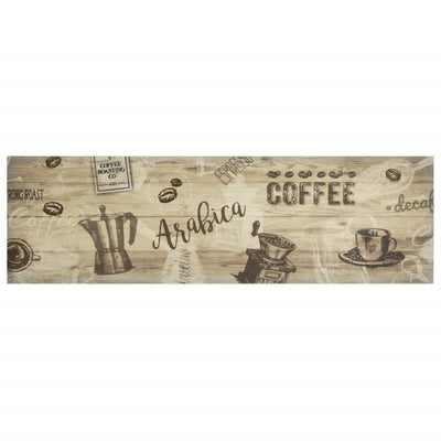Vidaxl tappetino da cucina stampato per caffè lavabile 45x150 cm marrone