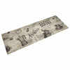 Vidaxl keukenmat wasbaar koffieprint 60x180 cm fluweel grijs