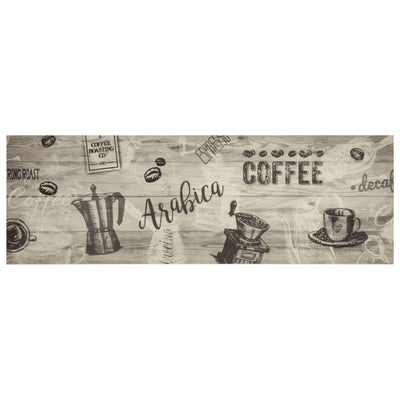 Vidaxl Mat de cocina Café lavable Impresión 60x180 cm Velvet Gray