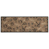 Vidaxl tappetino da cucina stampato mattutino lavabile 60x180 cm marrone velluto