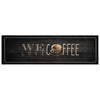Vidaxl Mat de cocina Texto de café lavable 45x150 CM Velvet