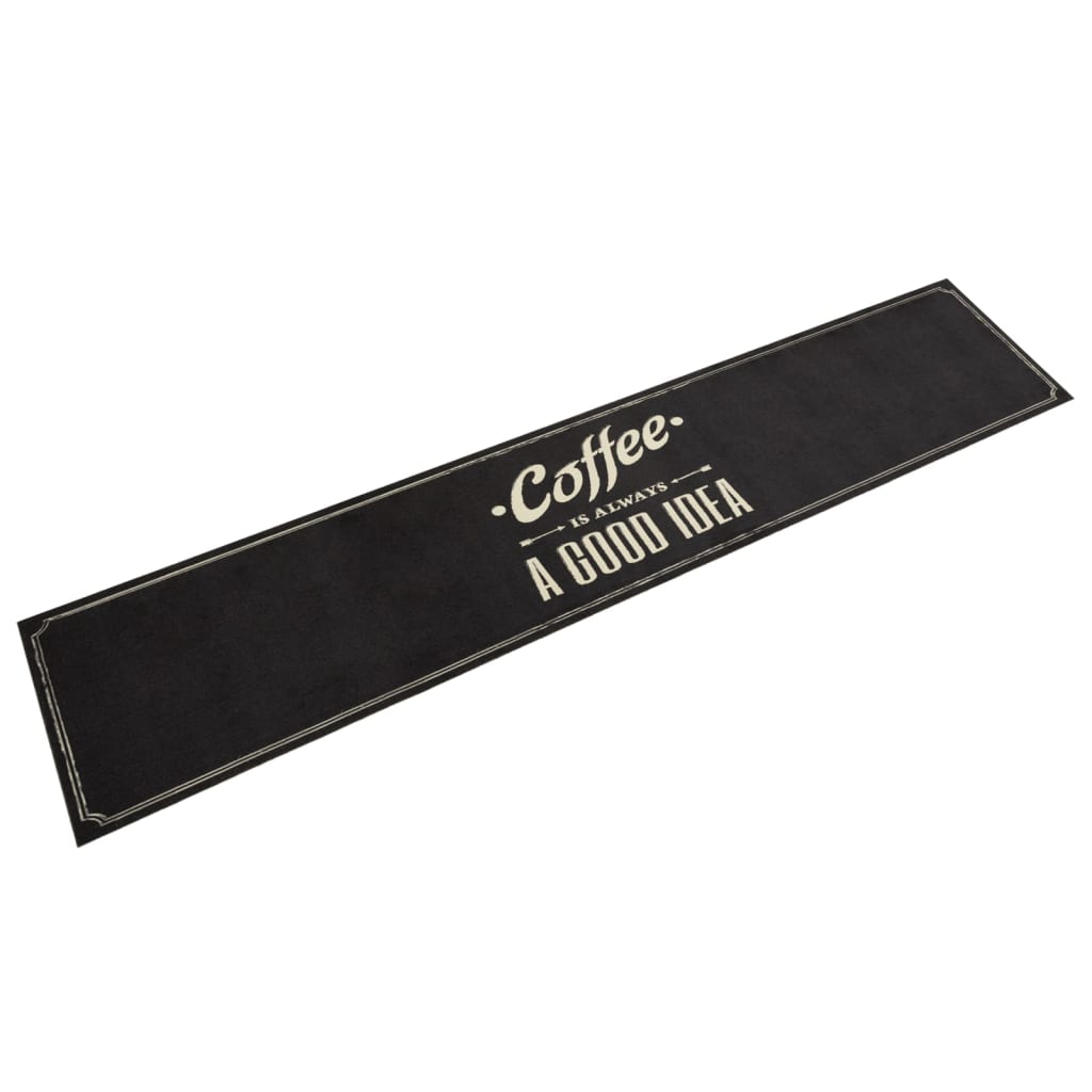 Vidaxl tappetino da cucina lavabile Testo di caffè 60x300 cm velluto