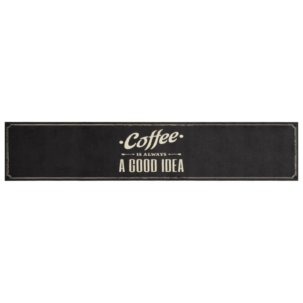 Vidaxx tappetino da cucina lavabile caffè testo 60x300 cm velluto