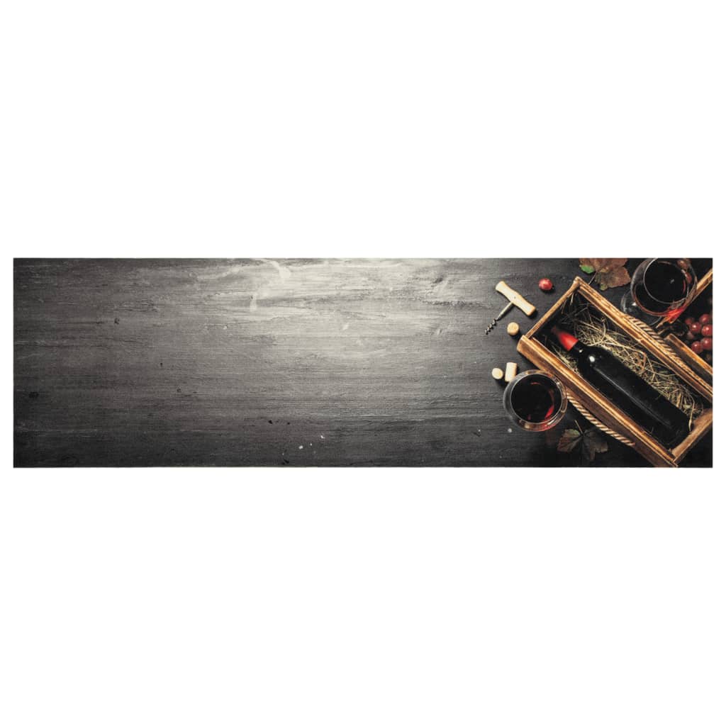 Vidaxl tappetino da cucina vino lavabile senza sprint 45x150 cm velluto
