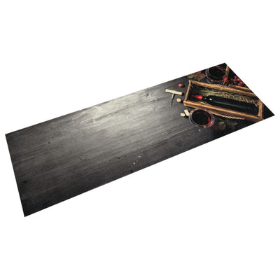 Vidaxl Mat de cocina Vino lavable FlaSprint 60x180 cm Velvet