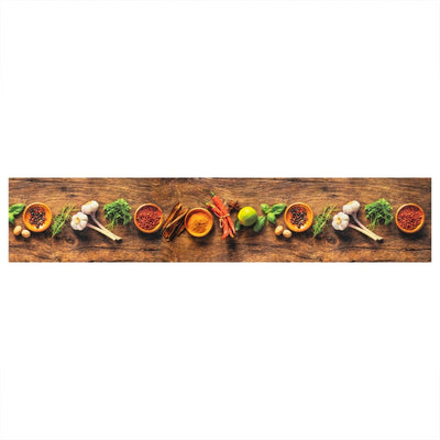 Vidaxl Mat de cocina Herb con estampado de hierba 60x300 cm Velvet