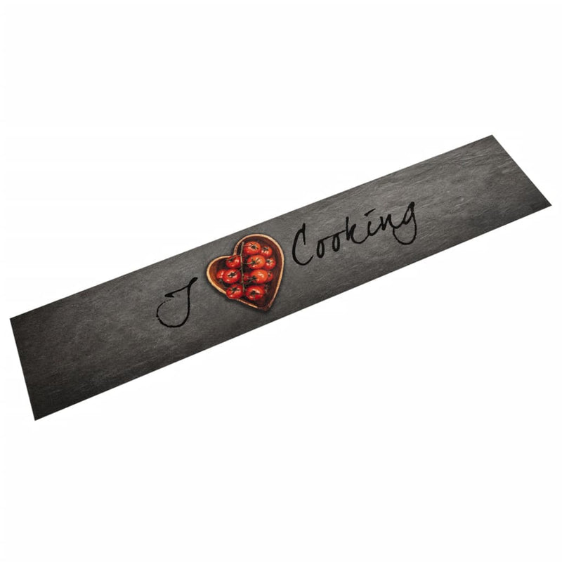 Vidaxl tappetino da cucina lavabile testo 60x300 cm velluto